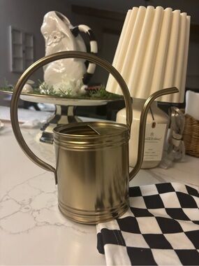 Hearth & Hand with Magnolia Gold Metal Watering Can - Decorative Indoor Planter